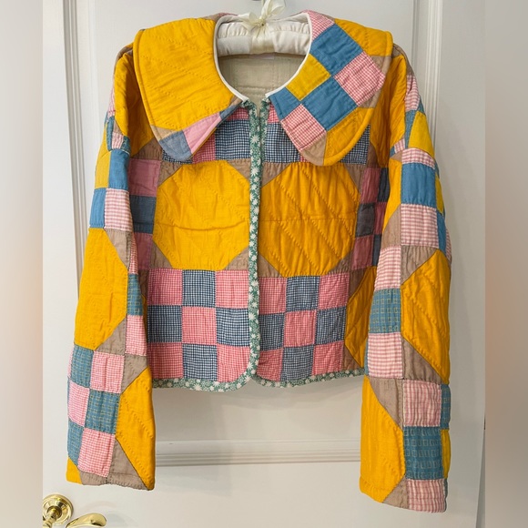 Handmade / One of a kind Jackets & Blazers - ❤️ HANDMADE PATCHWORK QUILTED CROPPED JACKET BOHEMIAN VINTAGE QUILT COTTAGECORE